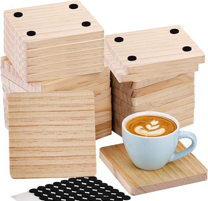 blank wooden coaster